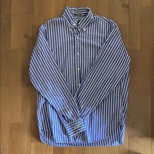 JCREW men’s purple striped button down shirt